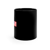 Black american flag mug 11oz